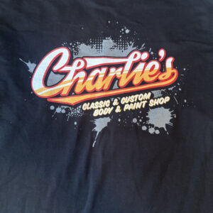 Paint splat Charlie's Classic and Custom shirt design